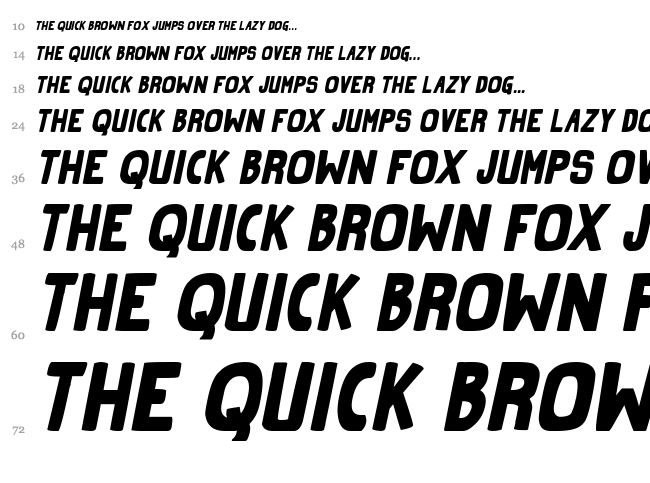 Grind Zero font waterfall